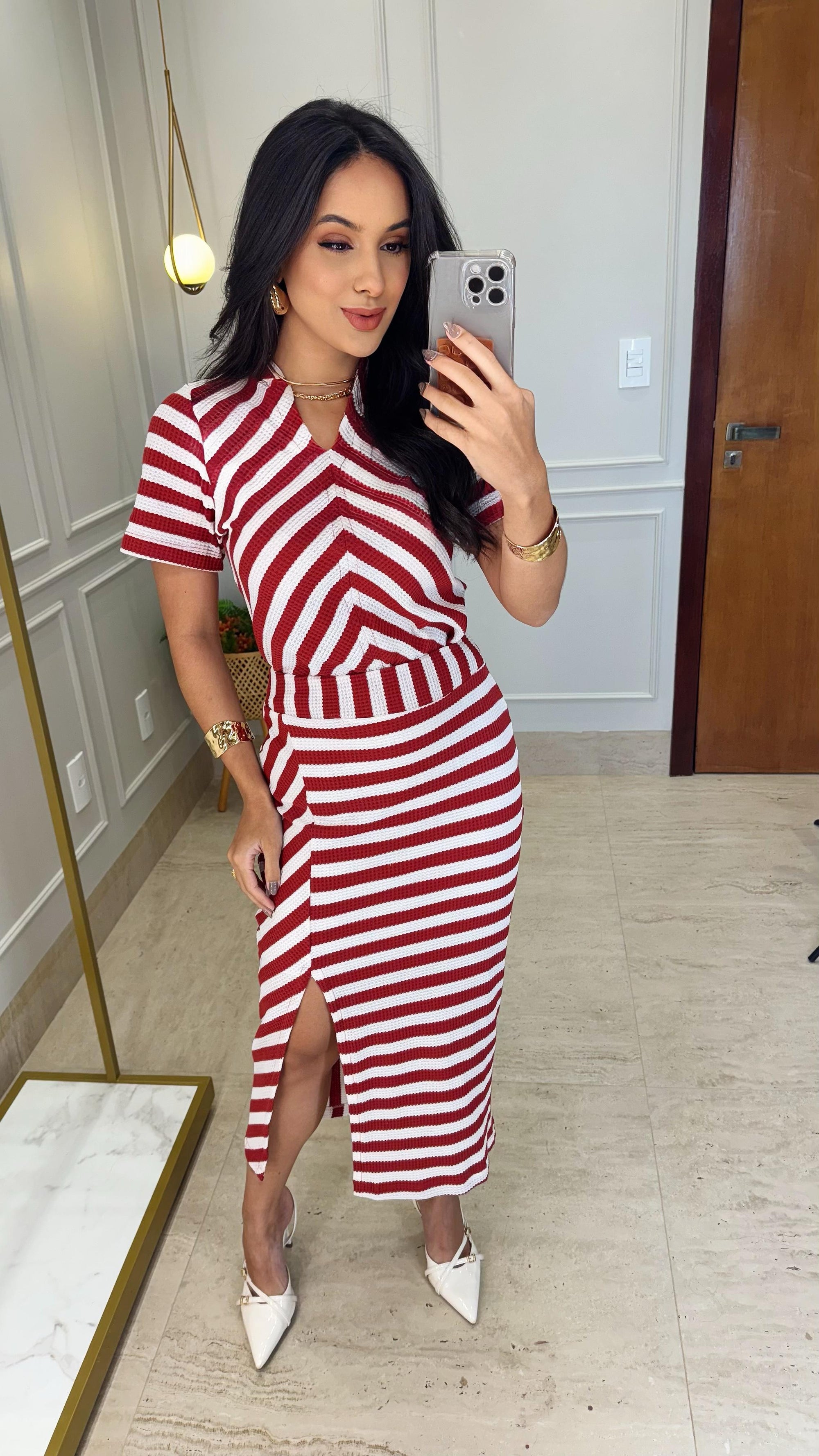 Conjunto de Saia Tricô Malha